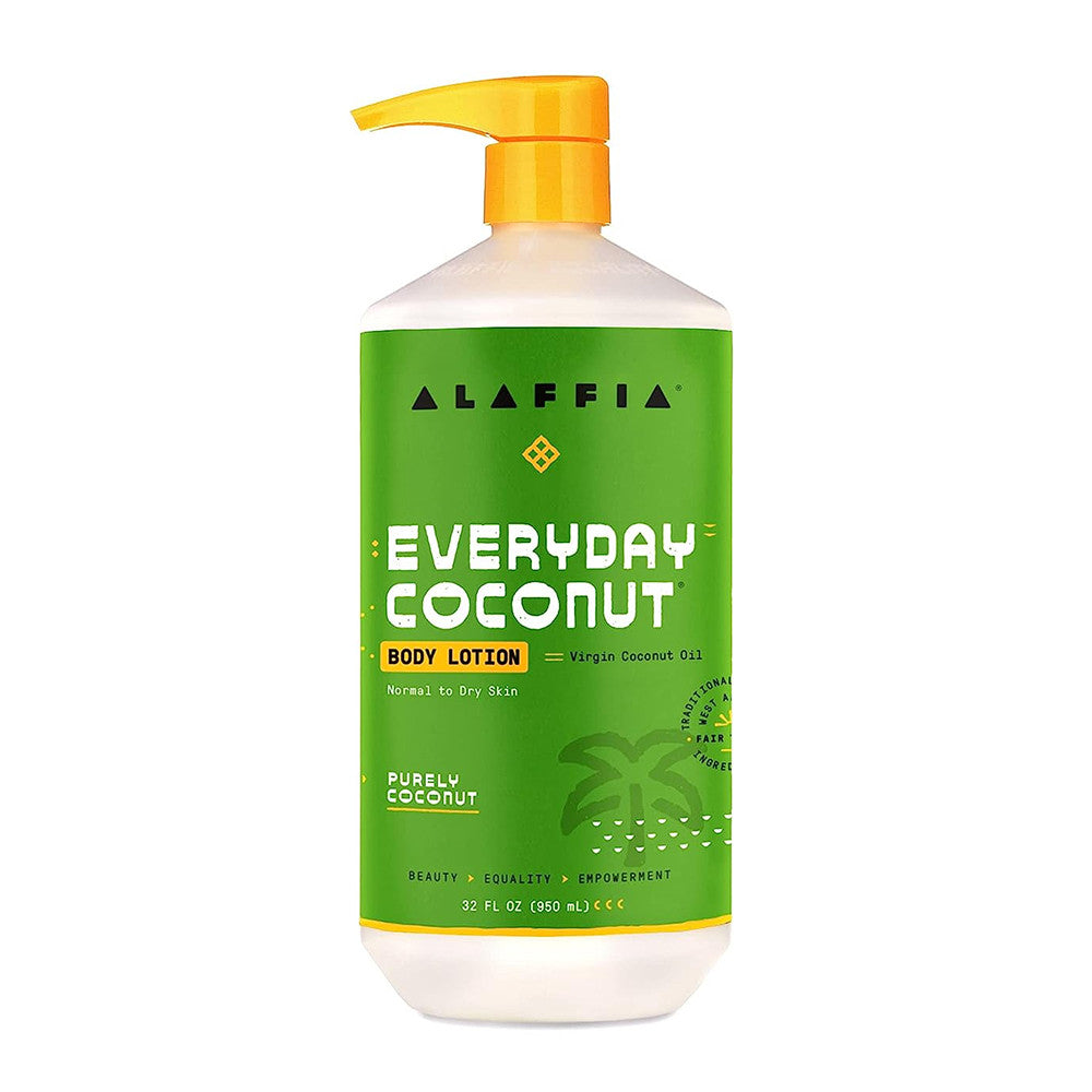 Alaffia Every Day Coconut Hydrating Body Lotion, Purely Coconut, 32 Oz